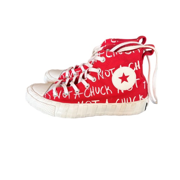 Converse Chuck Taylor All Star Unt1tl3d High Top Red White 271965C Kids Size 6 - Picture 3 of 8